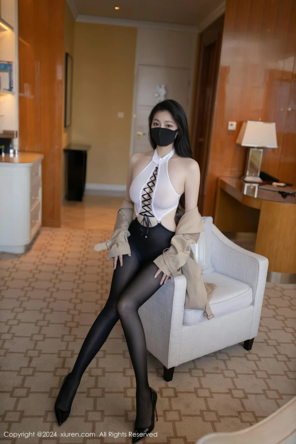 XiuRen 秀人 No.9436 安然anran情趣制服黑丝 - 1