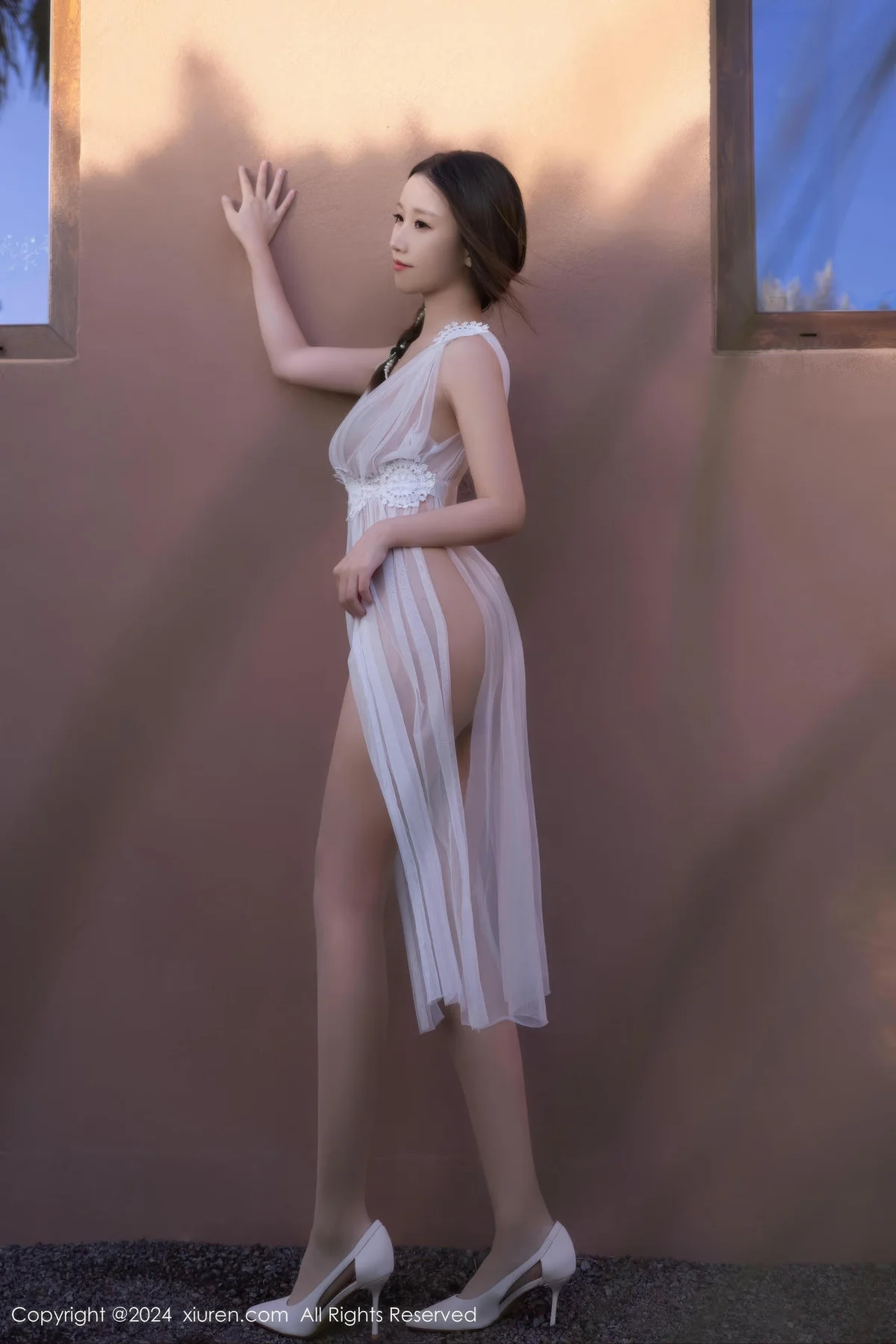 XiuRen 秀人 No.9442 杏子Yada 玉背白丝美腿 - 6