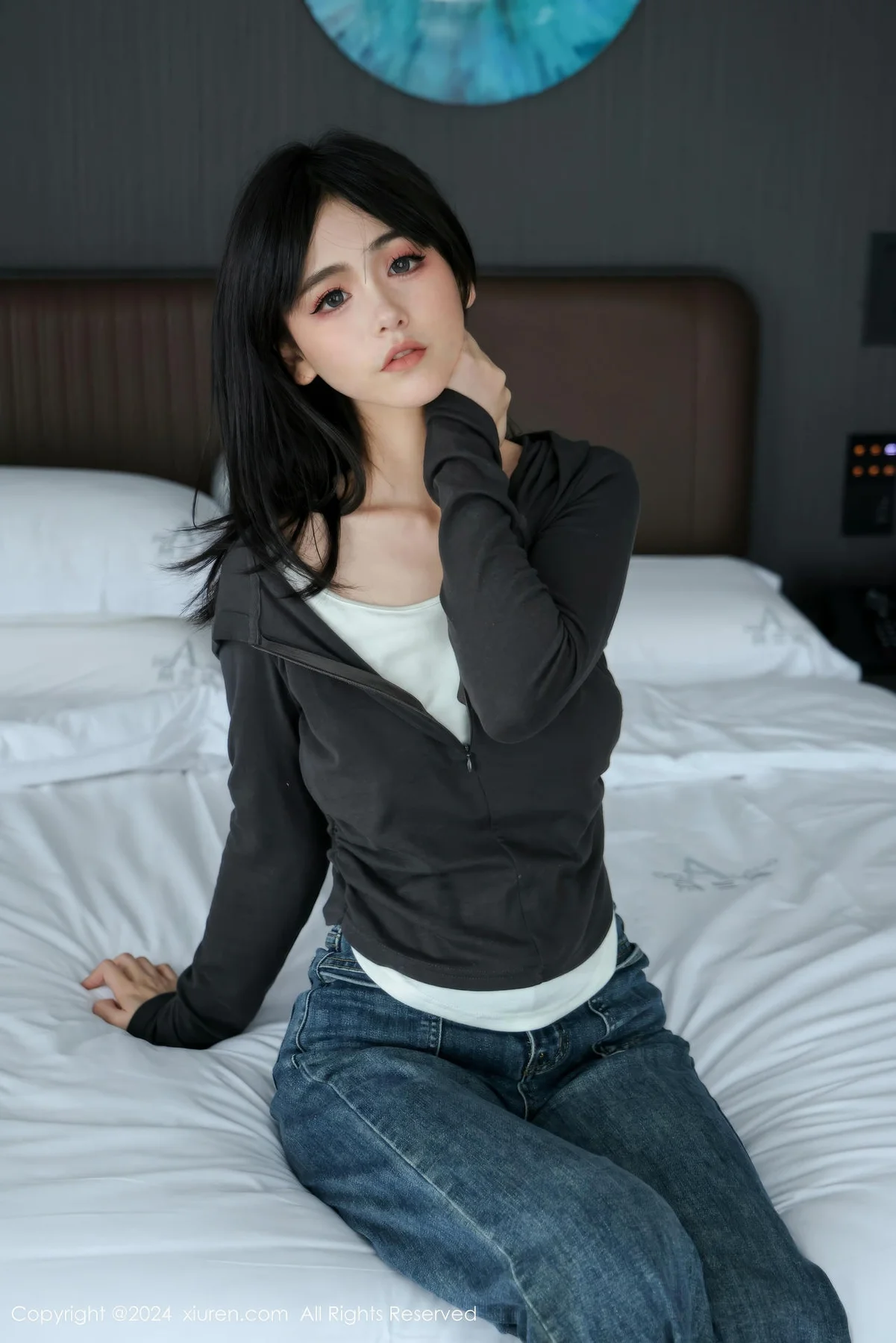 XiuRen 秀人 No.9464 奶芙乔乔 透视黑丝连体衣 - 10