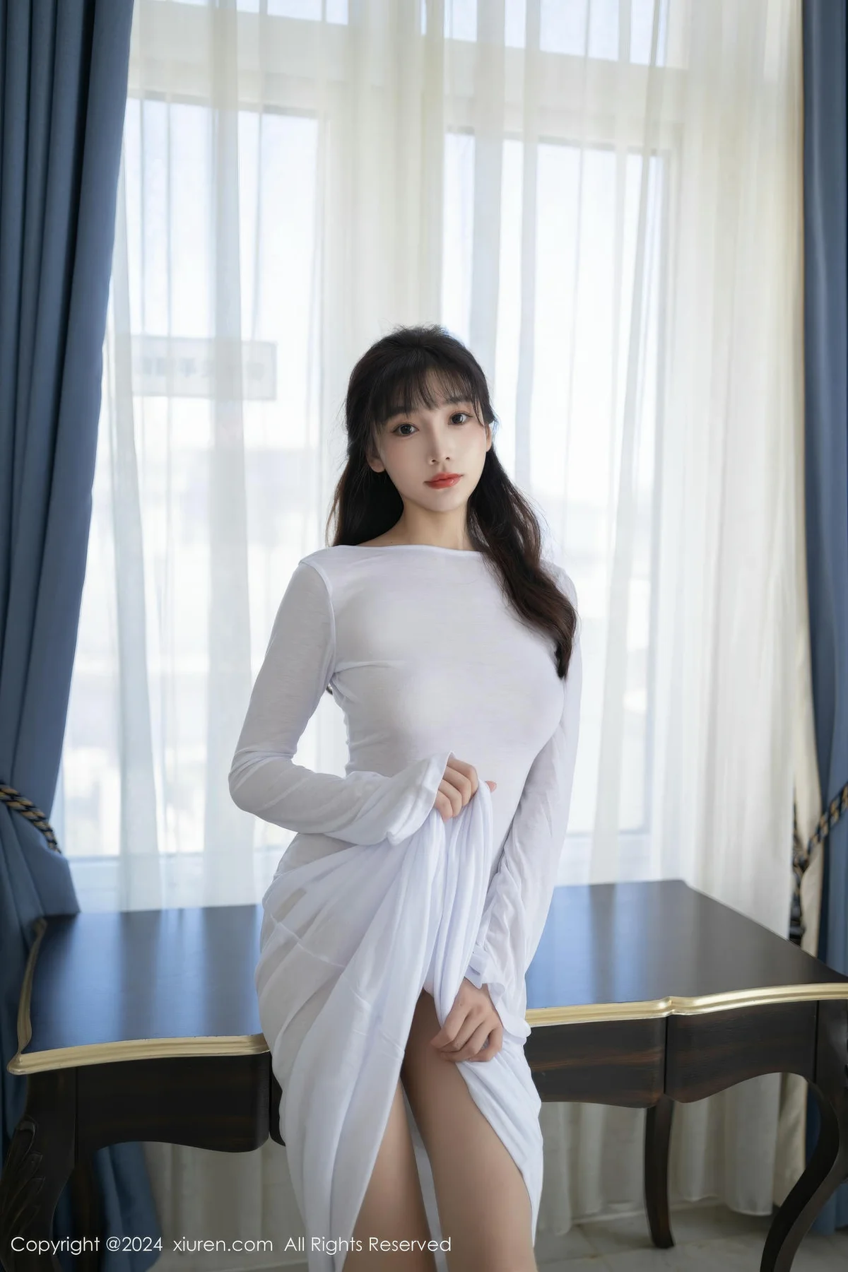 XiuRen 秀人 No.9521 陆萱萱 玉体透视白裙 - 9