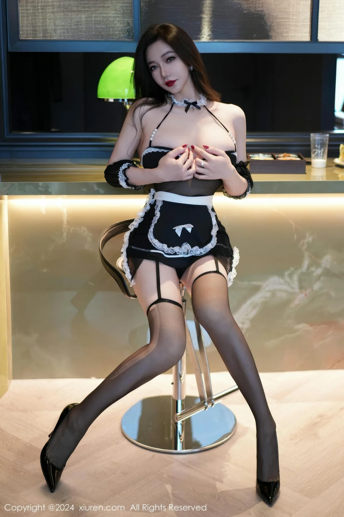 XiuRen 秀人 No.9523 心妍小公主 情趣制服吊袜 - 5