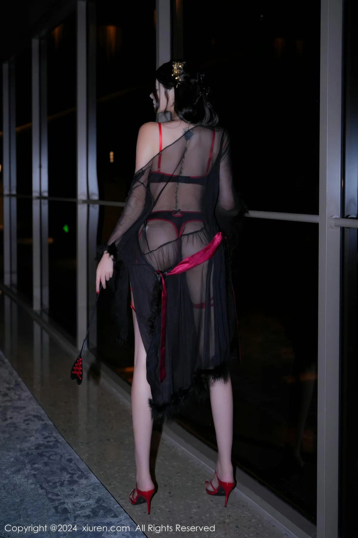 XiuRen 秀人 No.9544 果茶姐姐 翘臀吊袜长腿美女 - 6