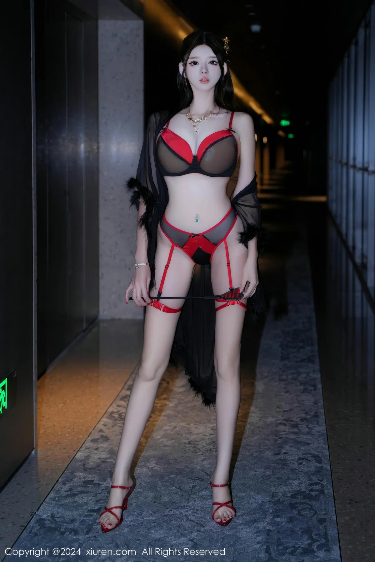 XiuRen 秀人 No.9544 果茶姐姐 翘臀吊袜长腿美女 - 10