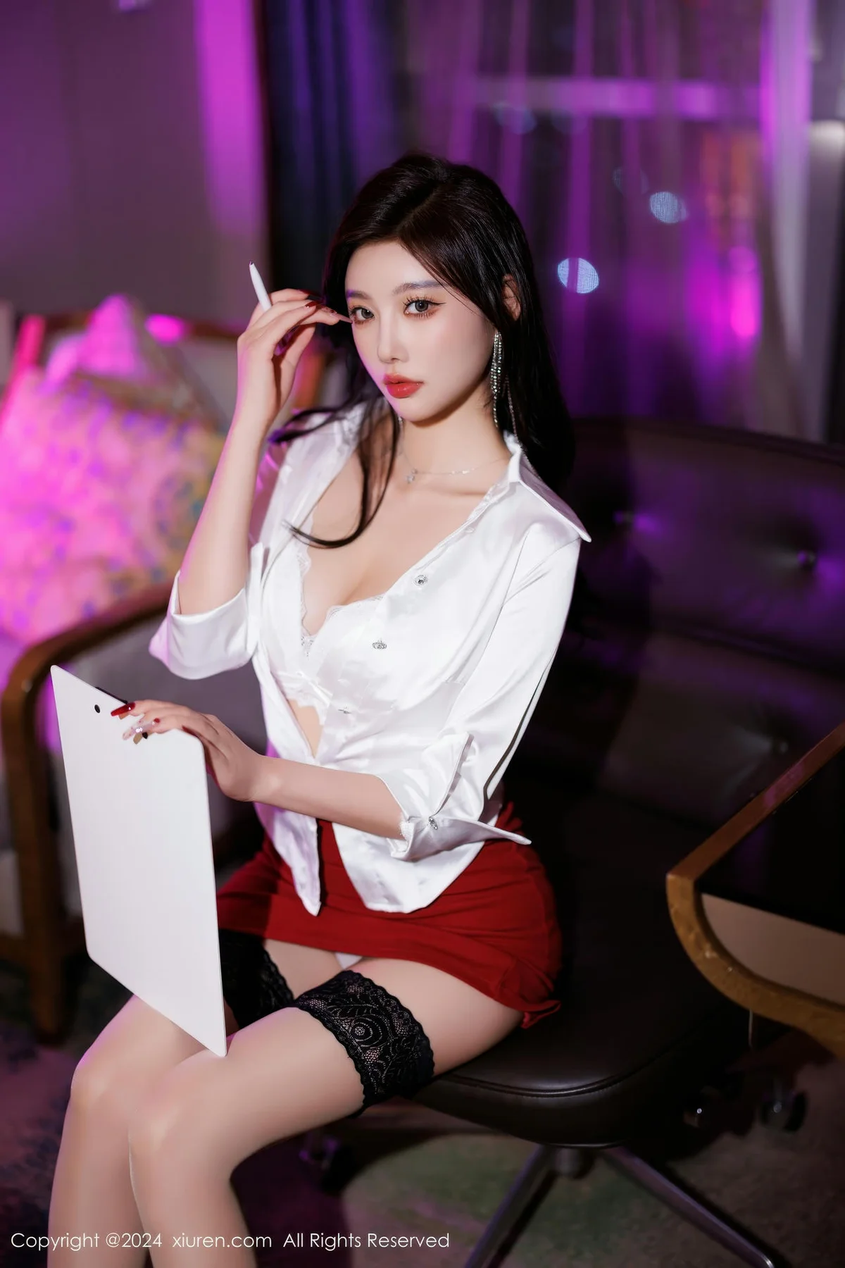 XiuRen 秀人 No.9565 杨晨晨Yome 红色短裙ol美臀 - 7