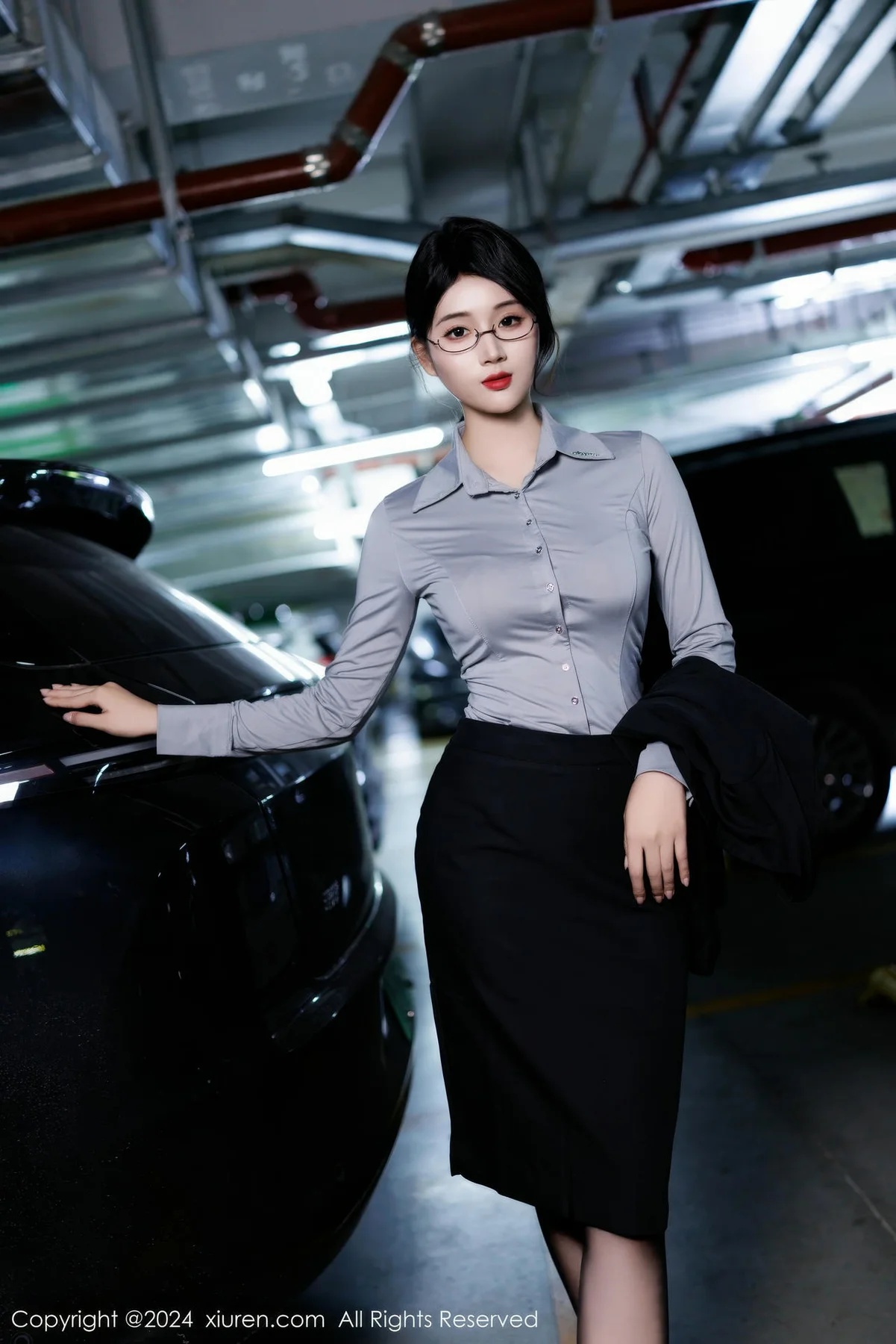 XiuRen 秀人 No.9567 南乔 性感黑色短裙 - 9