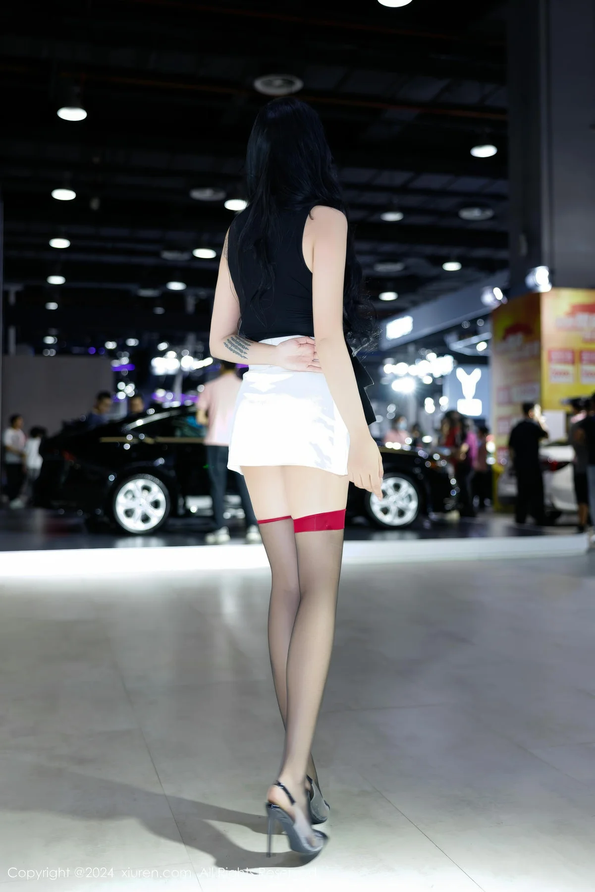 XiuRen 秀人 No.9575 娜比 黑色波点丝袜 - 4