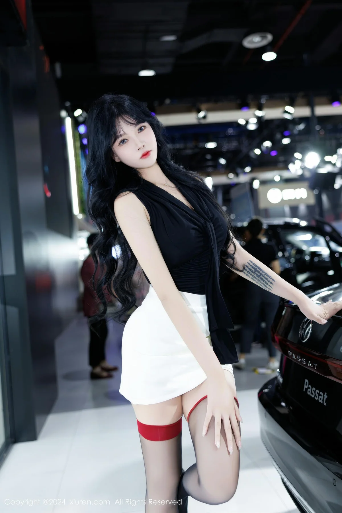 XiuRen 秀人 No.9575 娜比 黑色波点丝袜 - 10