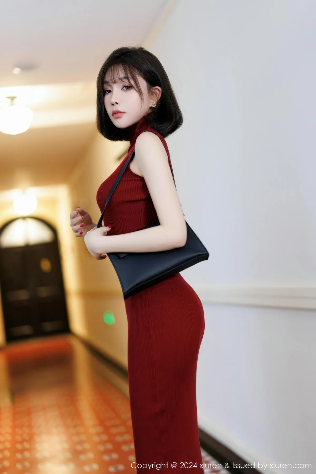 XiuRen 秀人 No.9589 徐莉芝Booty 红色连身裙 - 4