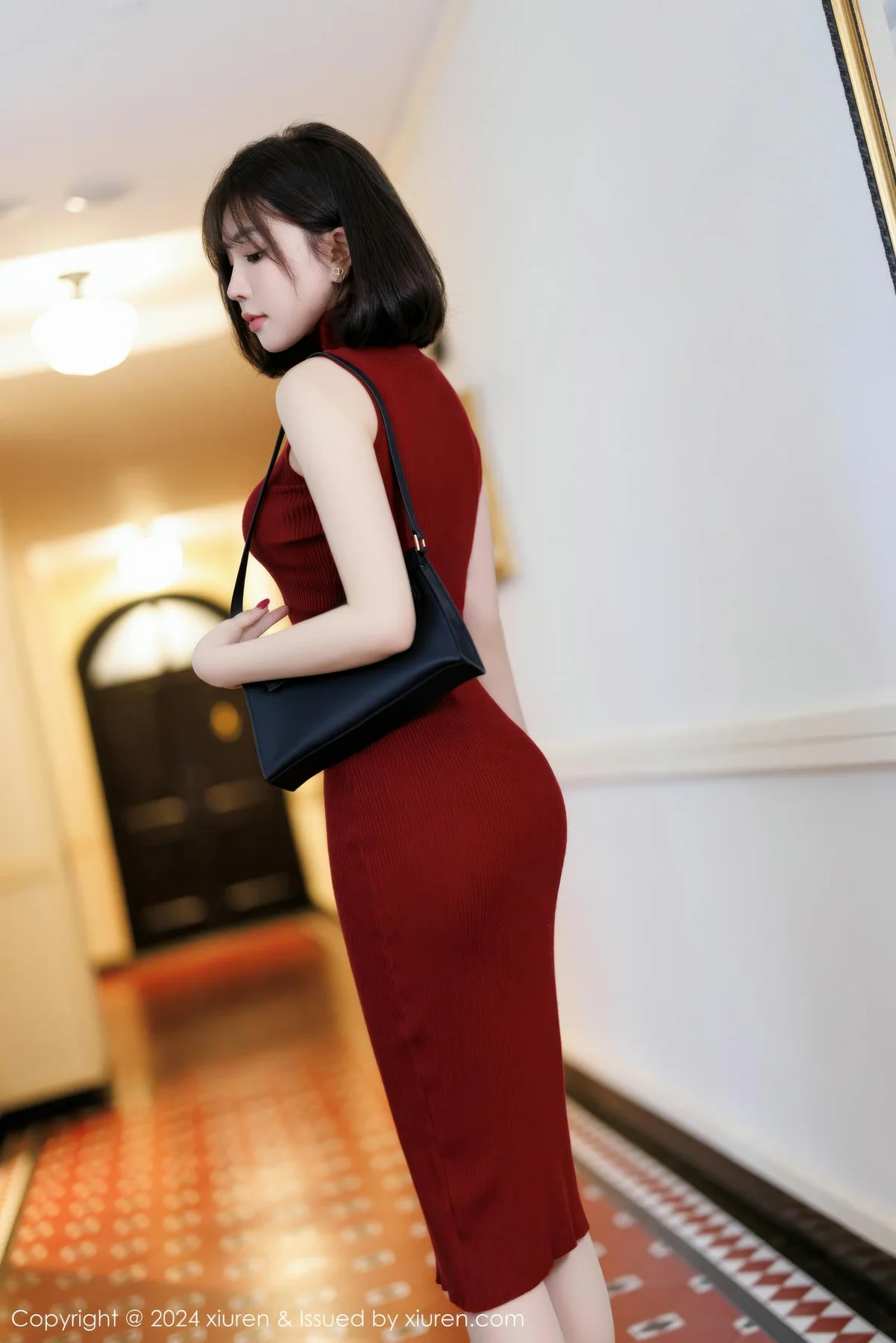 XiuRen 秀人 No.9589 徐莉芝Booty 红色连身裙 - 5