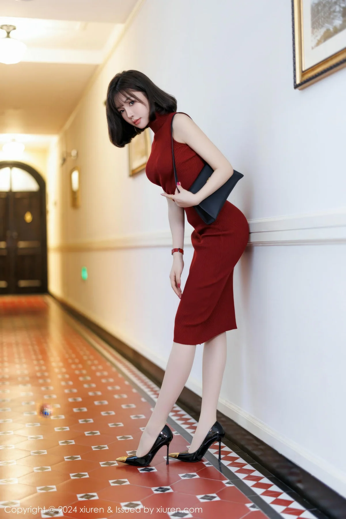 XiuRen 秀人 No.9589 徐莉芝Booty 红色连身裙 - 8