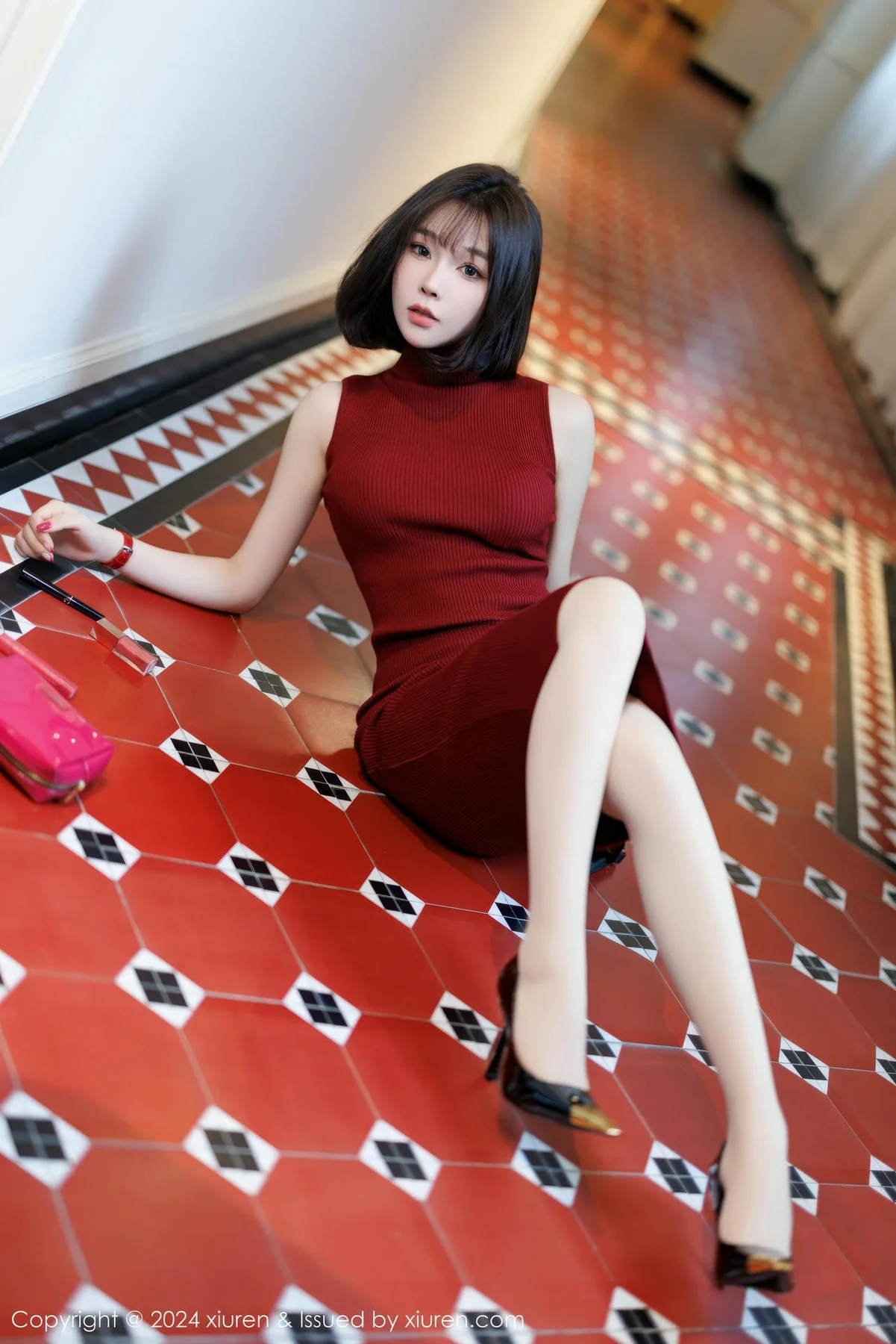 XiuRen 秀人 No.9589 徐莉芝Booty 红色连身裙 - 5