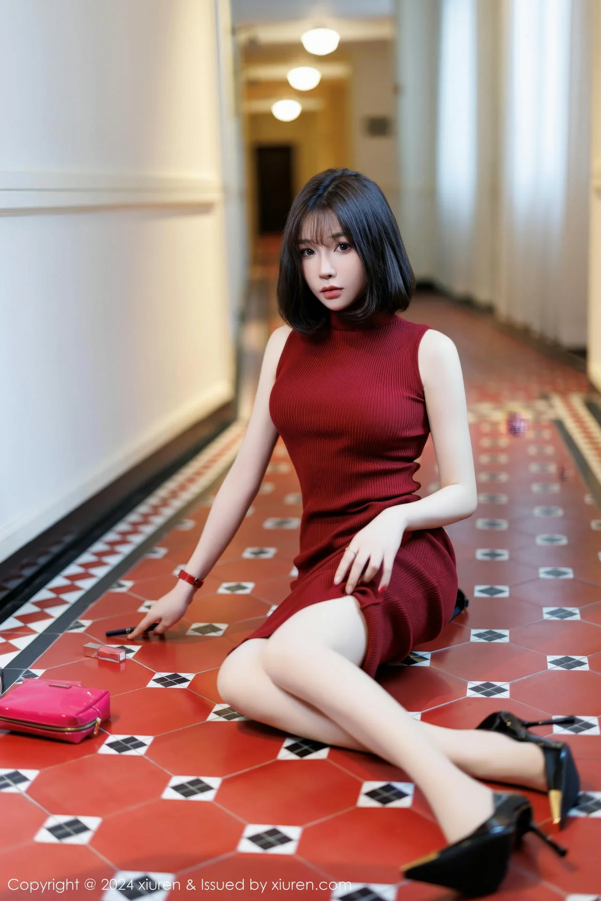 XiuRen 秀人 No.9589 徐莉芝Booty 红色连身裙 - 7