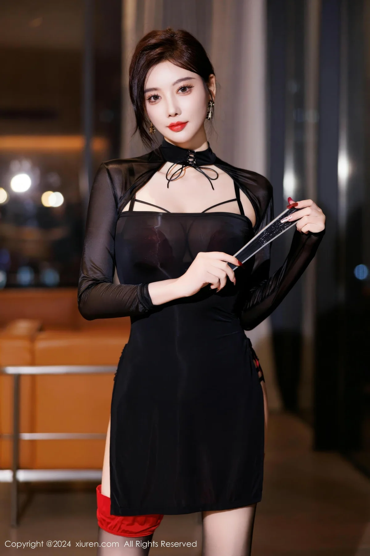 XiuRen 秀人 No.9599 杨晨晨Yome 紧身旗袍制服美腿 - 1