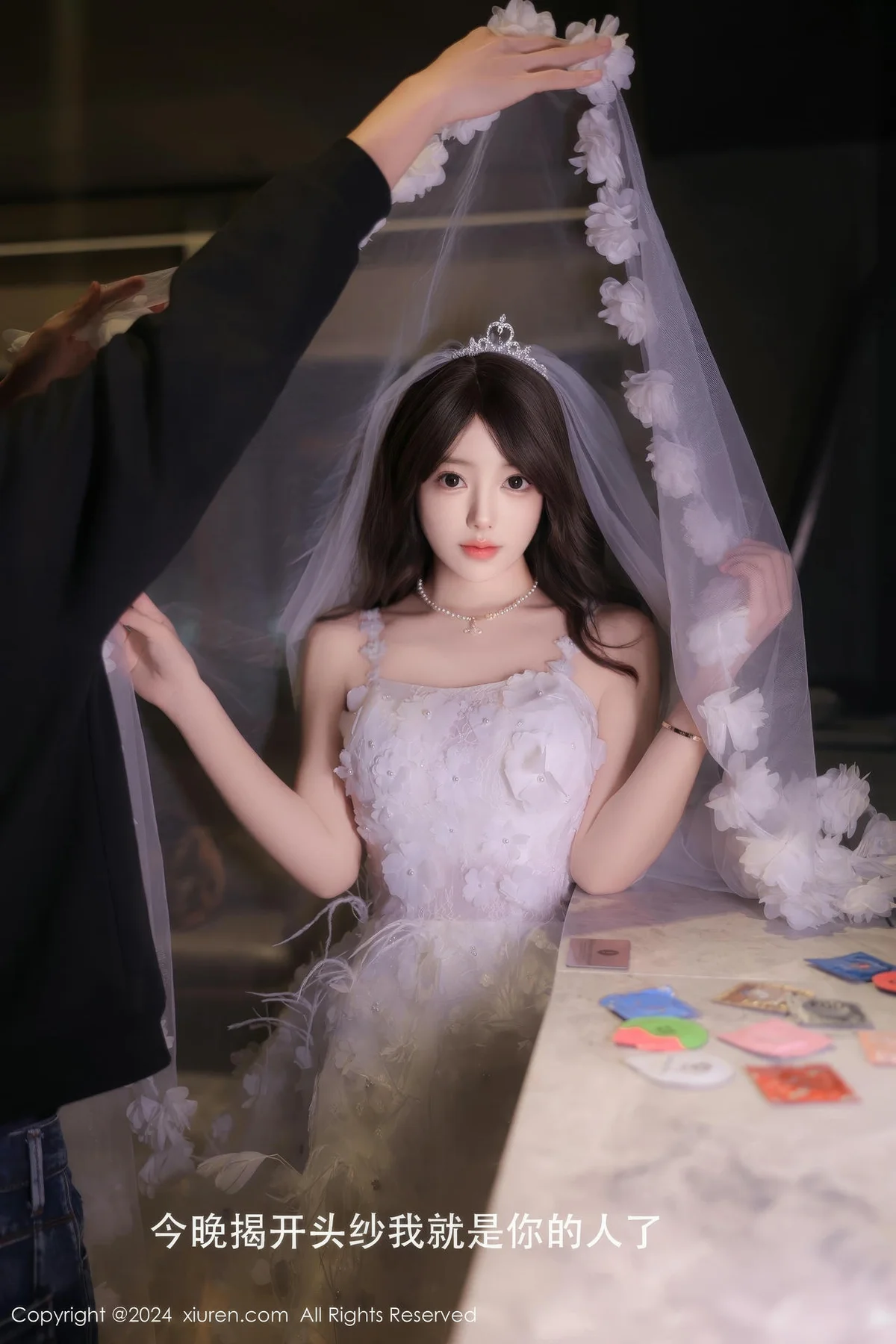 XiuRen 秀人 No.9601 桃妖夭 白色婚纱写真 - 8