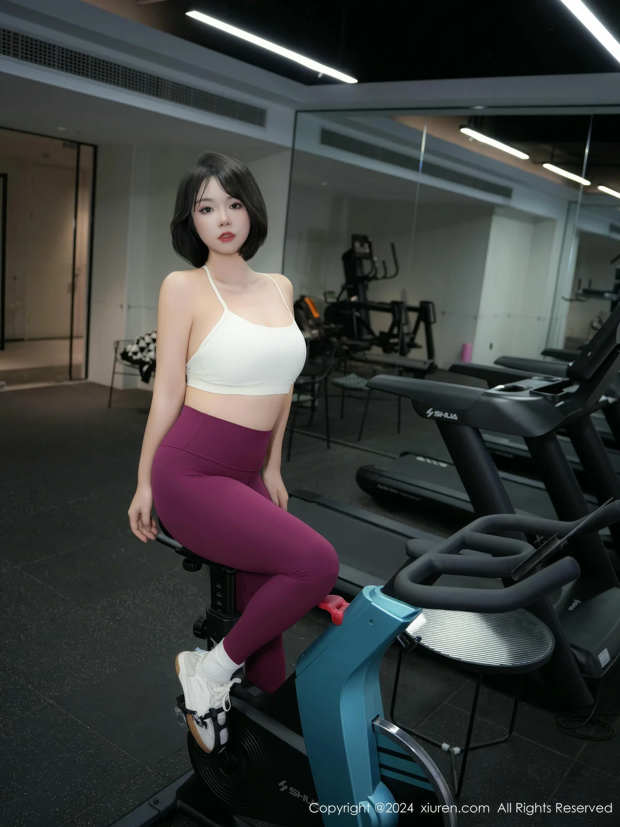 XiuRen 秀人 No.9603 桃色奶酪  健身房辣妹 - 8