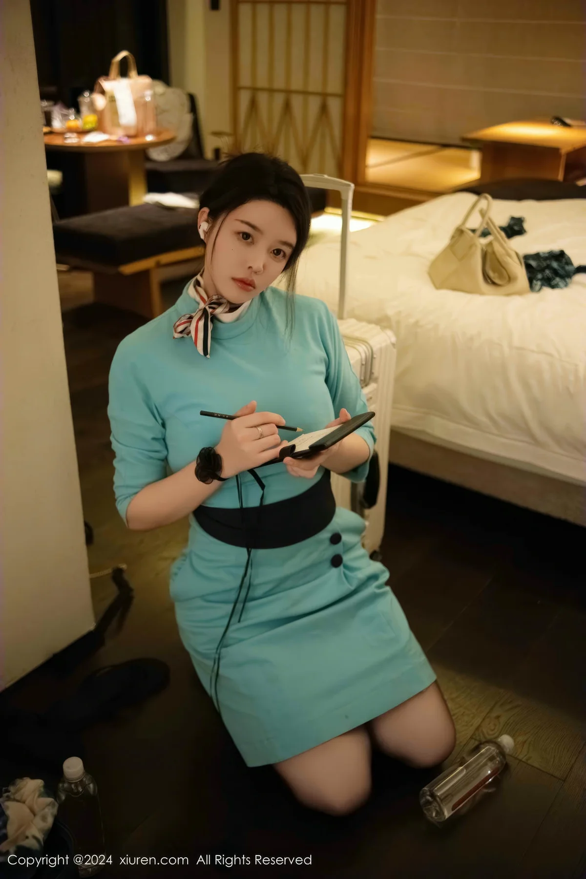 XiuRen 秀人 No.9609 樱桃小犊子 蕾丝吊袜内衣 - 6