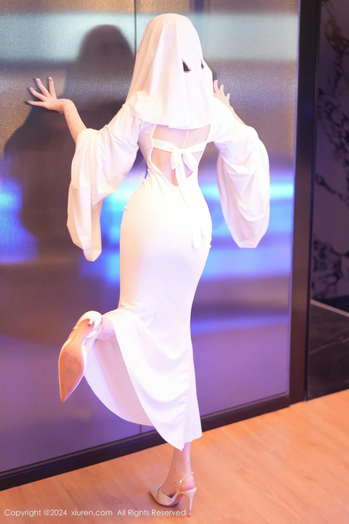 XiuRen 秀人 No.9629 王雨纯 诱惑透视白丝连体袜 - 6