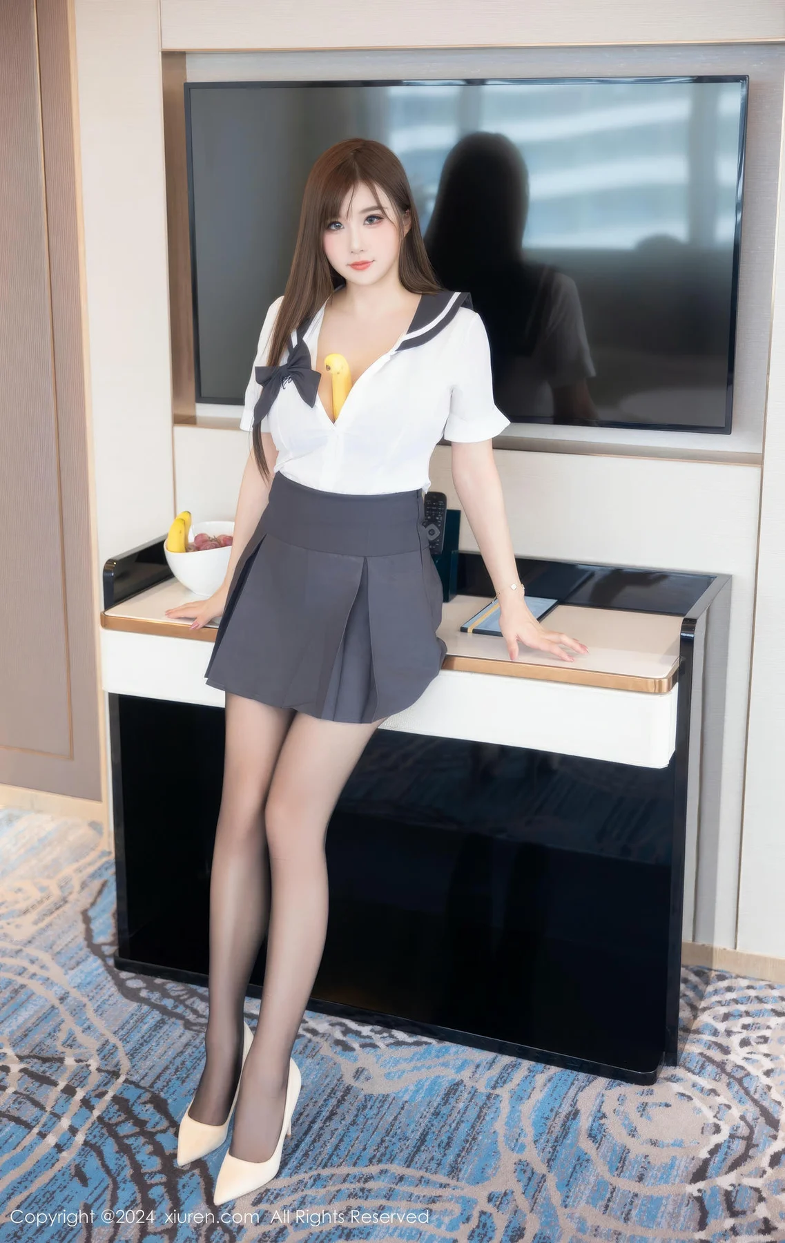 XiuRen 秀人 No.9663 小肉肉咪 透视内衣黑丝爆乳 - 9