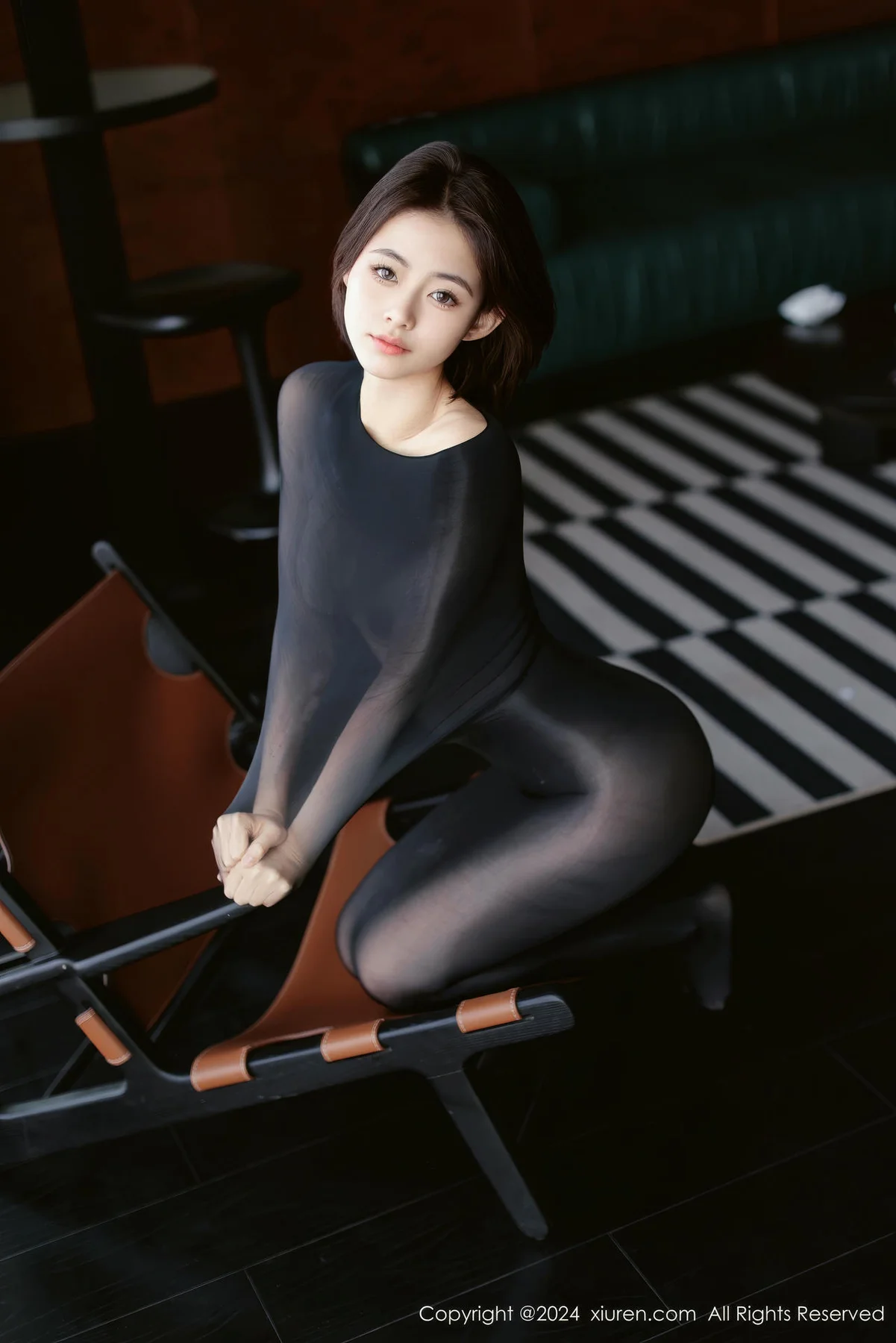 XiuRen 秀人 No.9684 小橘子orange 透视连体丝袜清纯短发美女 - 10