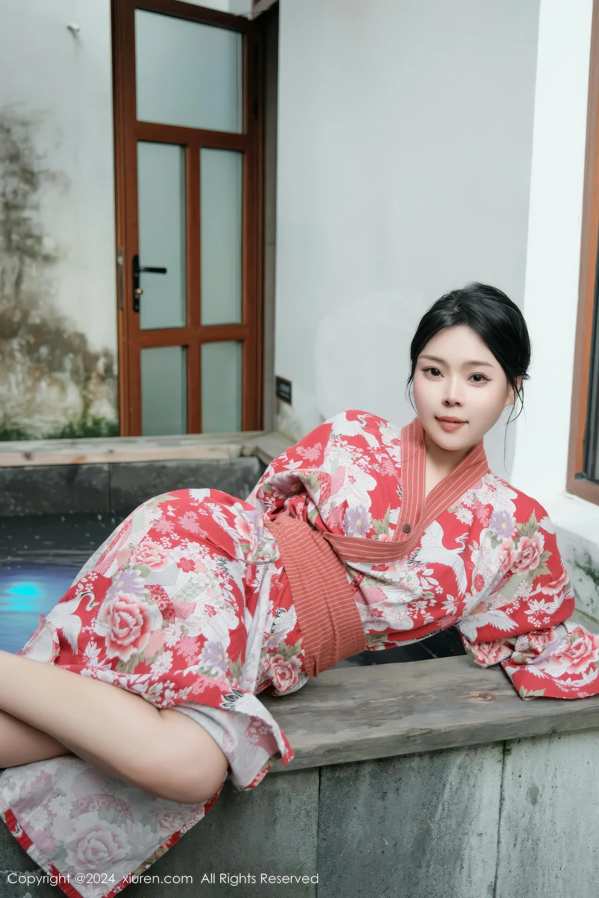 XiuRen 秀人 No.9687 麦田 和服温泉浴池湿身 - 1