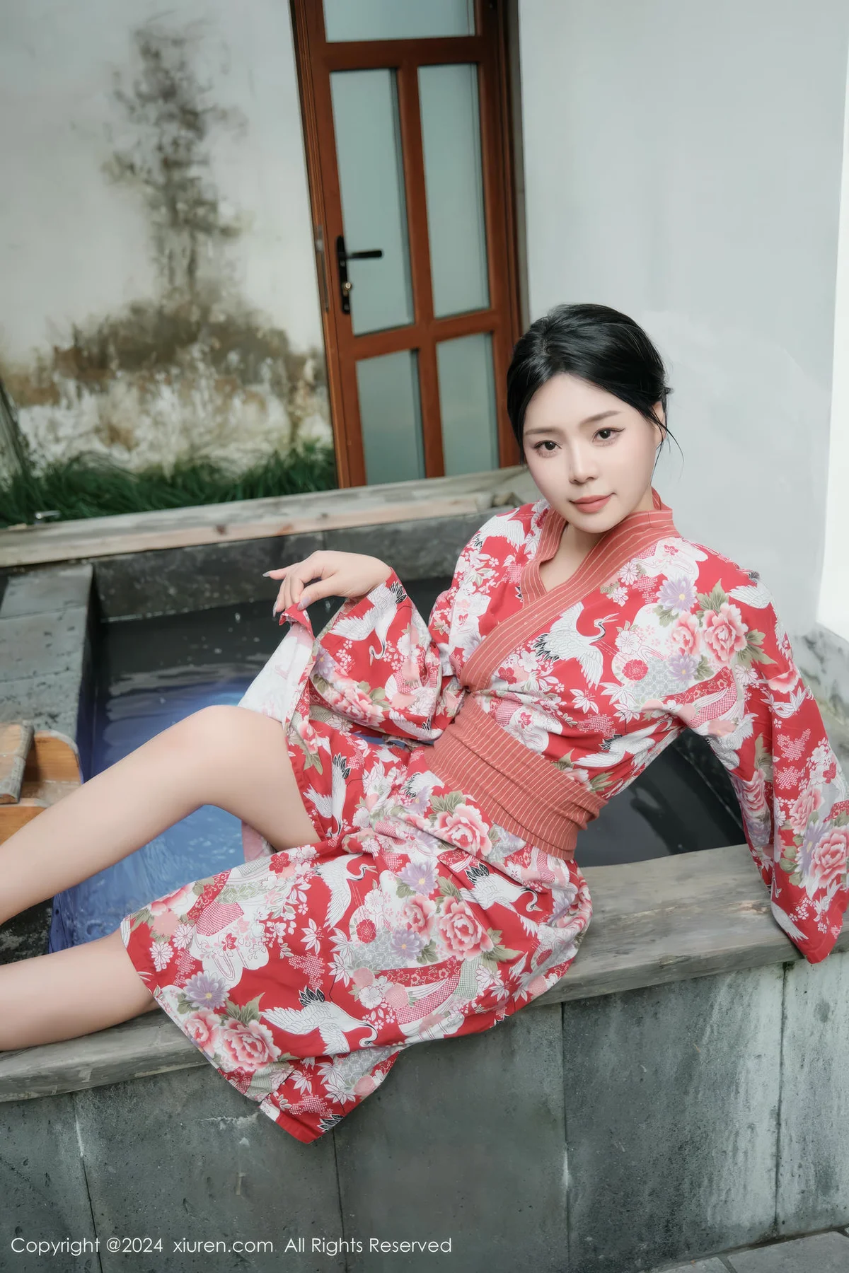 XiuRen 秀人 No.9687 麦田 和服温泉浴池湿身 - 2