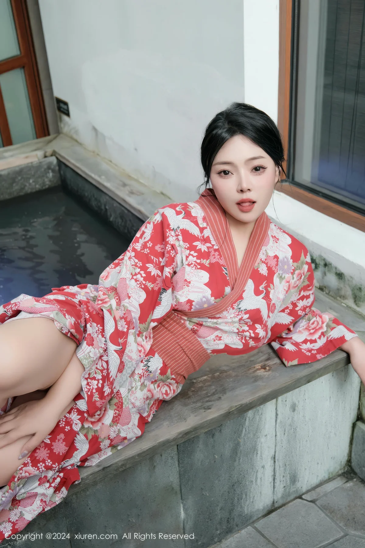 XiuRen 秀人 No.9687 麦田 和服温泉浴池湿身 - 5