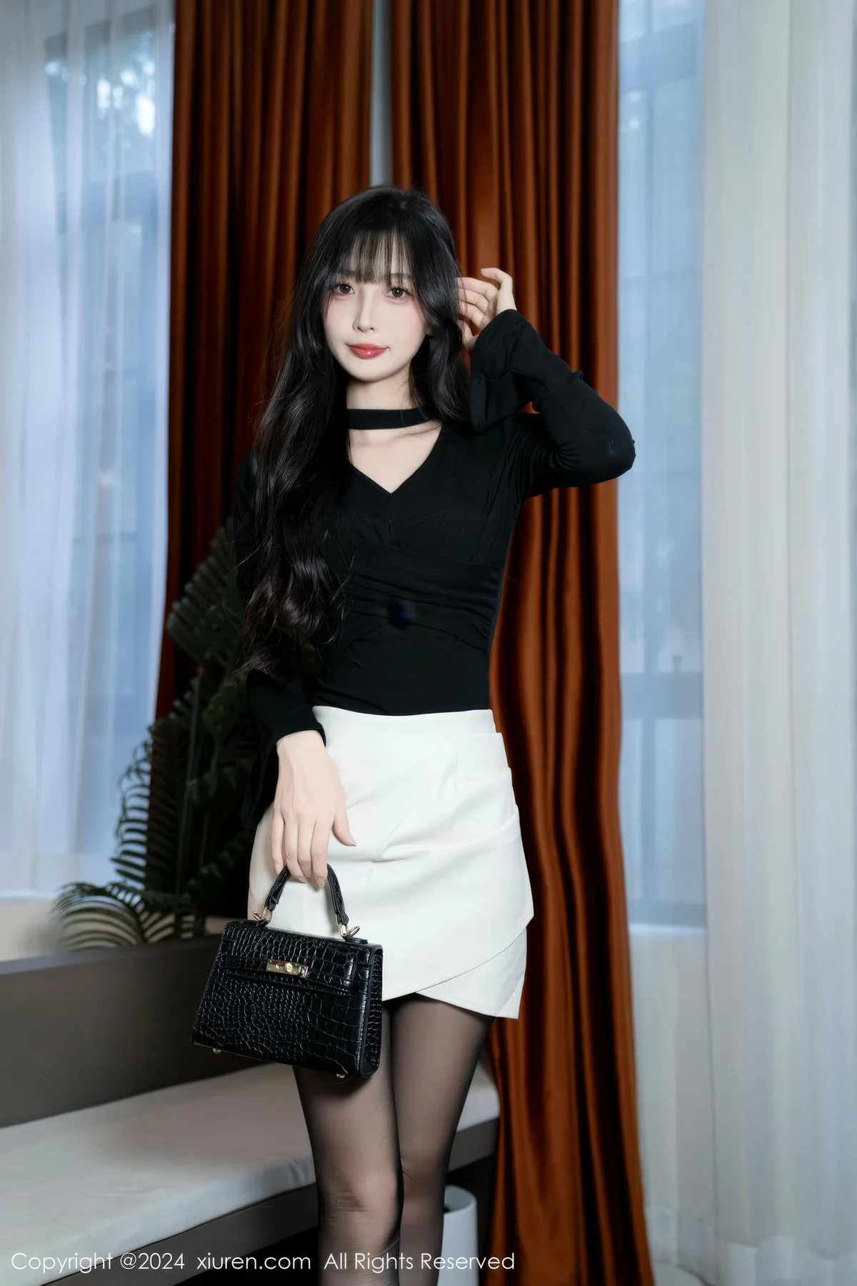 XiuRen 秀人 No.9691 林星阑 黑丝美腿内衣 - 8