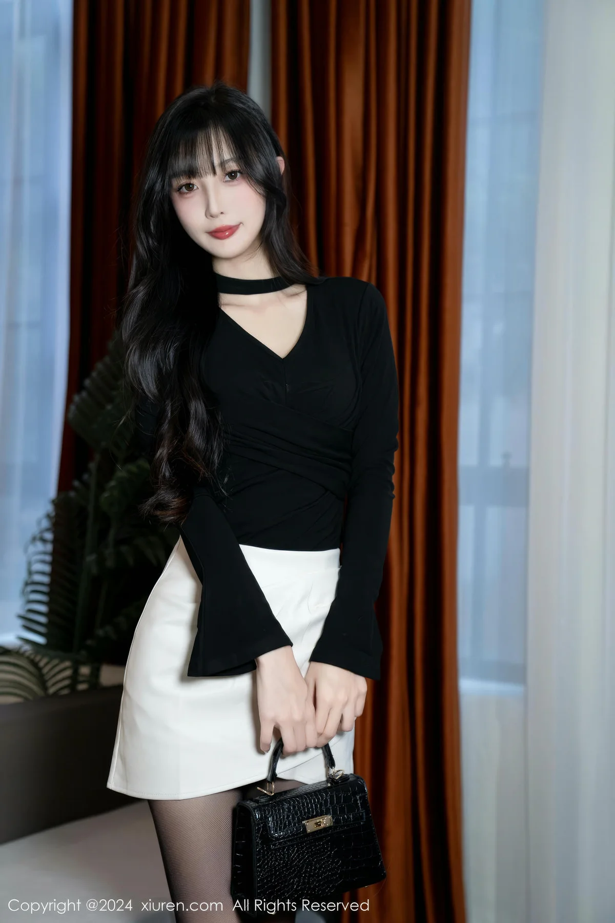 XiuRen 秀人 No.9691 林星阑 黑丝美腿内衣 - 9