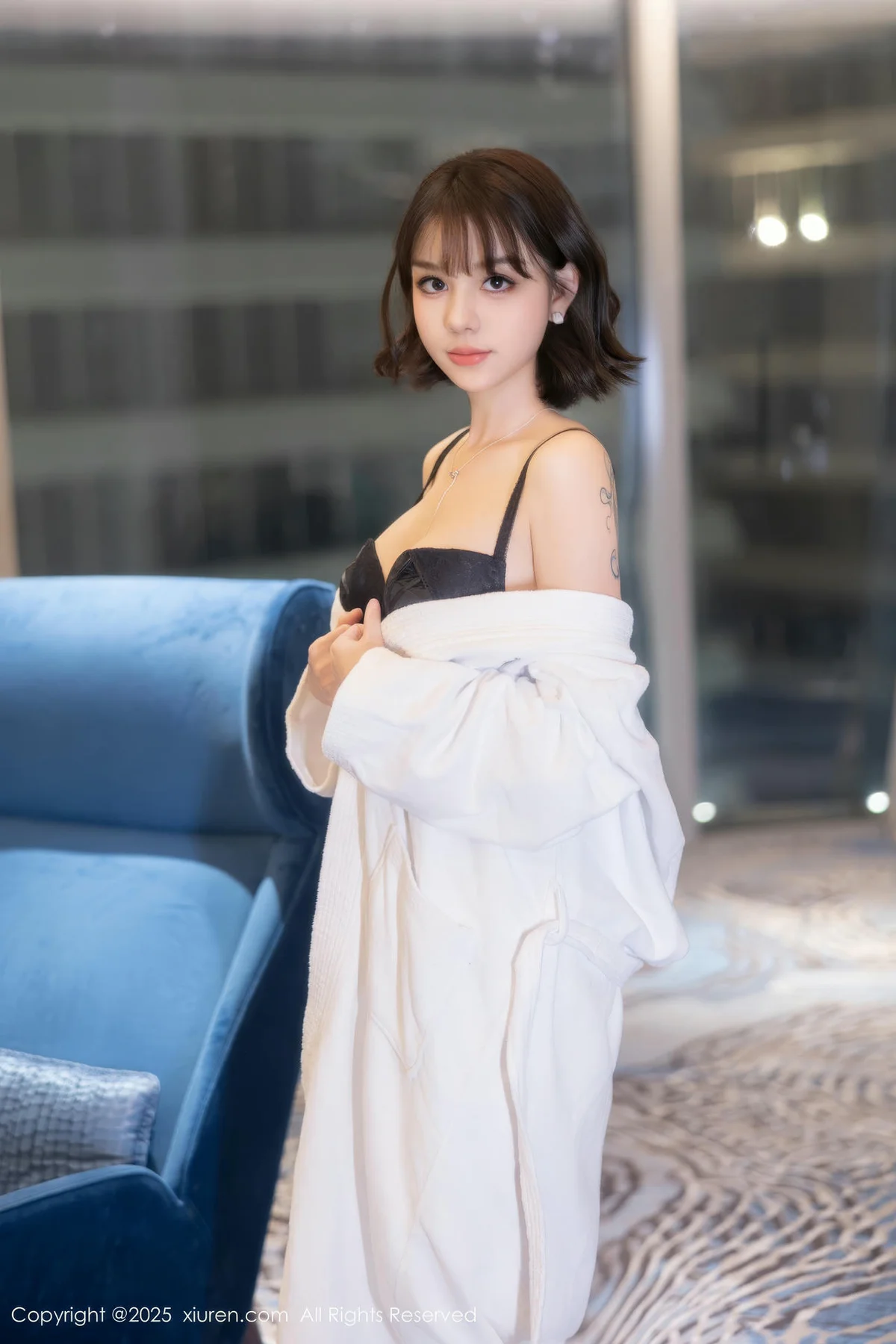 XiuRen 秀人 No.9713 黎苏苏 短发睡袍美女 - 4