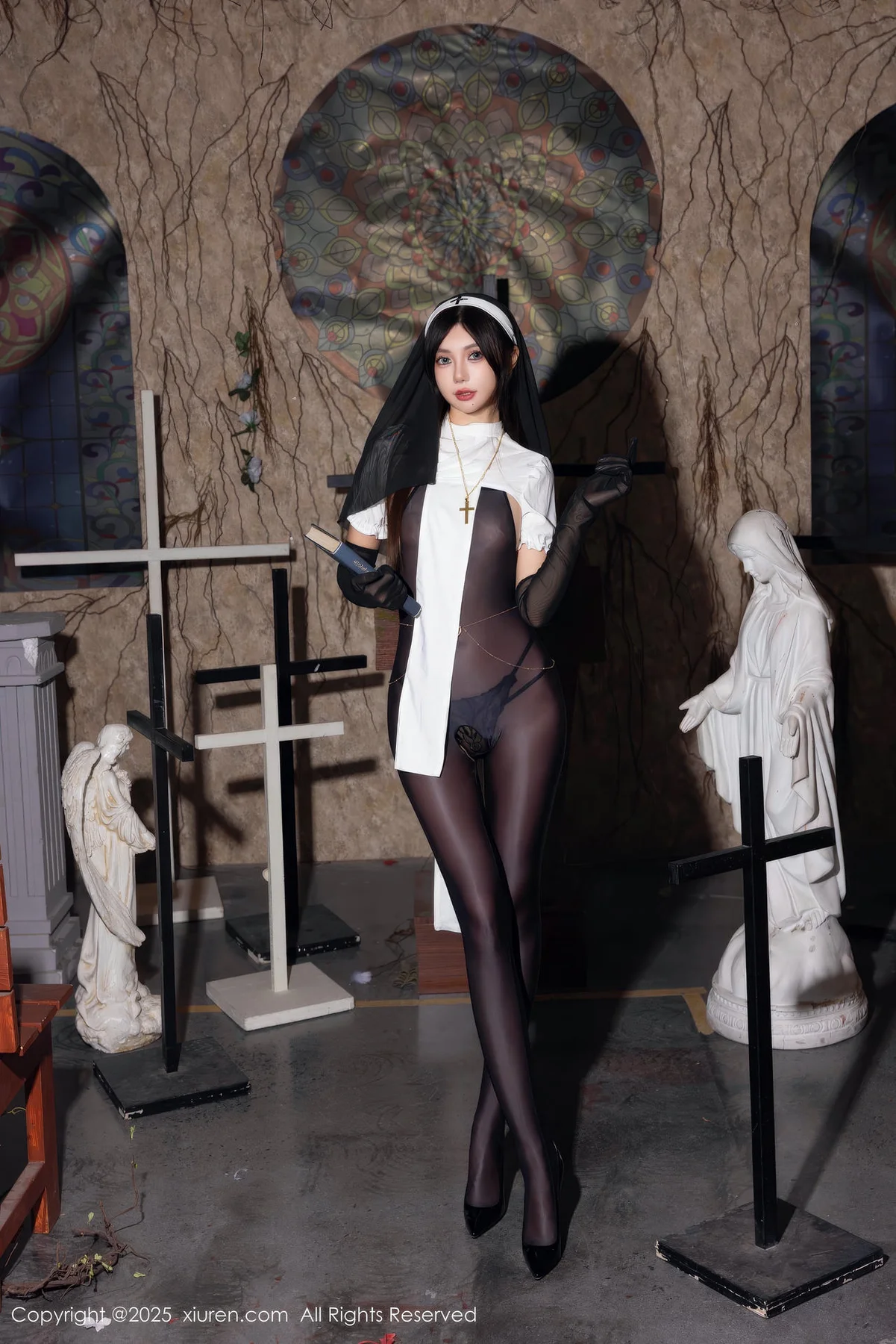 XiuRen 秀人 No.9774 绮里嘉ula  制服修女诱惑 - 1