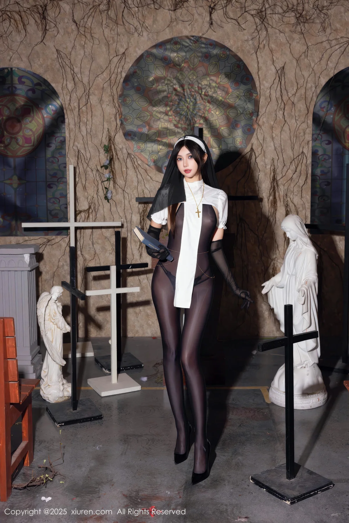 XiuRen 秀人 No.9774 绮里嘉ula  制服修女诱惑 - 3