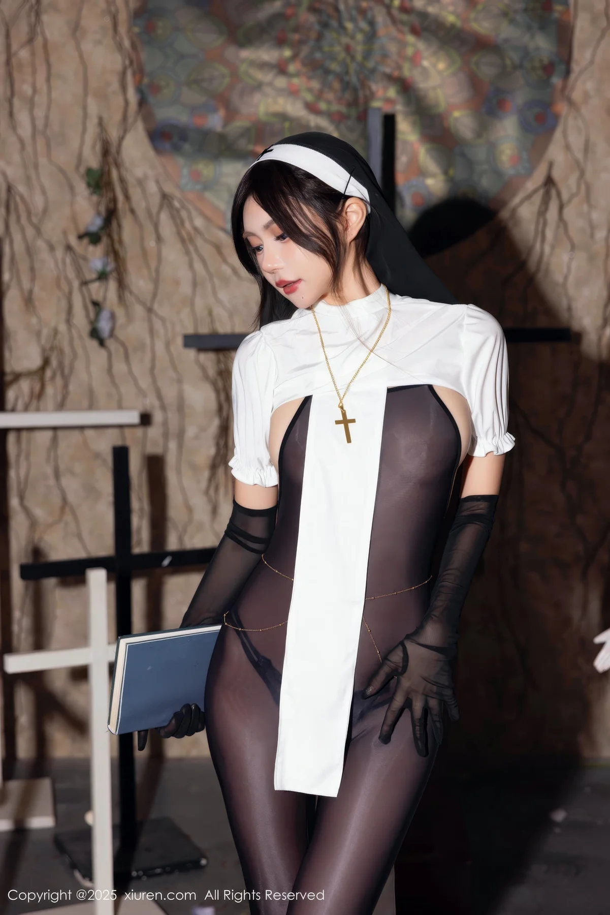 XiuRen 秀人 No.9774 绮里嘉ula  制服修女诱惑 - 7