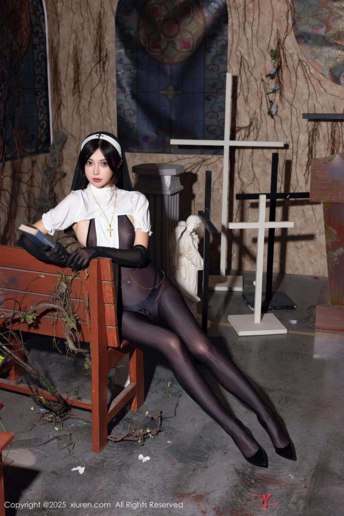 XiuRen 秀人 No.9774 绮里嘉ula  制服修女诱惑 - 8