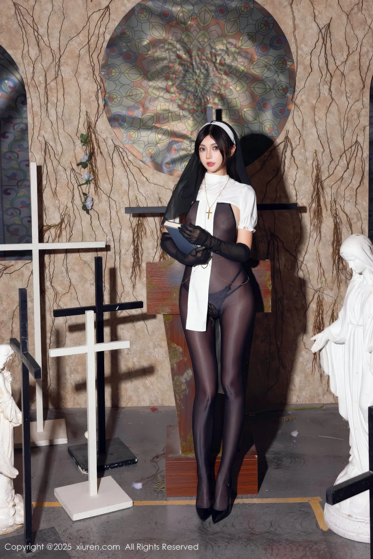 XiuRen 秀人 No.9774 绮里嘉ula  制服修女诱惑 - 9