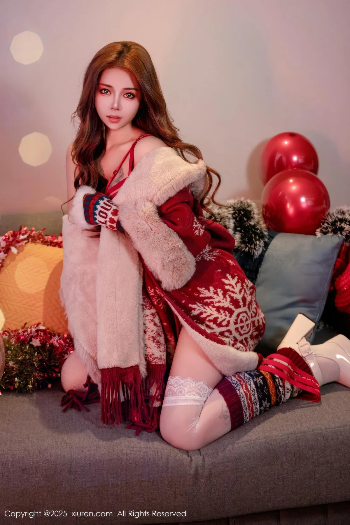 XiuRen 秀人 No.9789 沐娜娜 乳贴玉体节日气氛 - 9