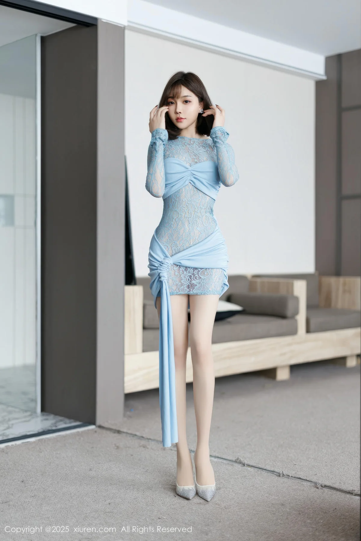 XiuRen 秀人 No.9805 徐莉芝Booty 灰色内衣私房 - 1