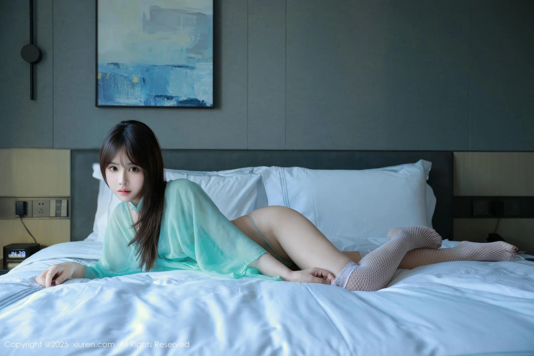 XiuRen 秀人 No.9807 Evelyn艾莉 玉体白丝少女 - 7