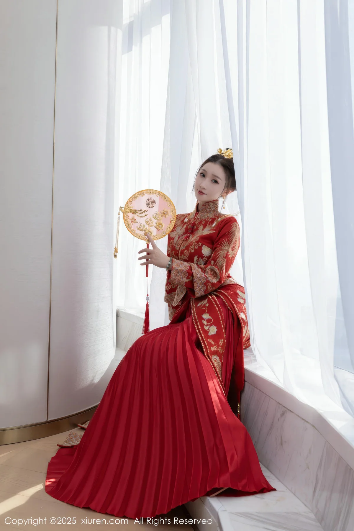 XiuRen 秀人 No.9811 杏子Yada 新春旗袍制服 - 5