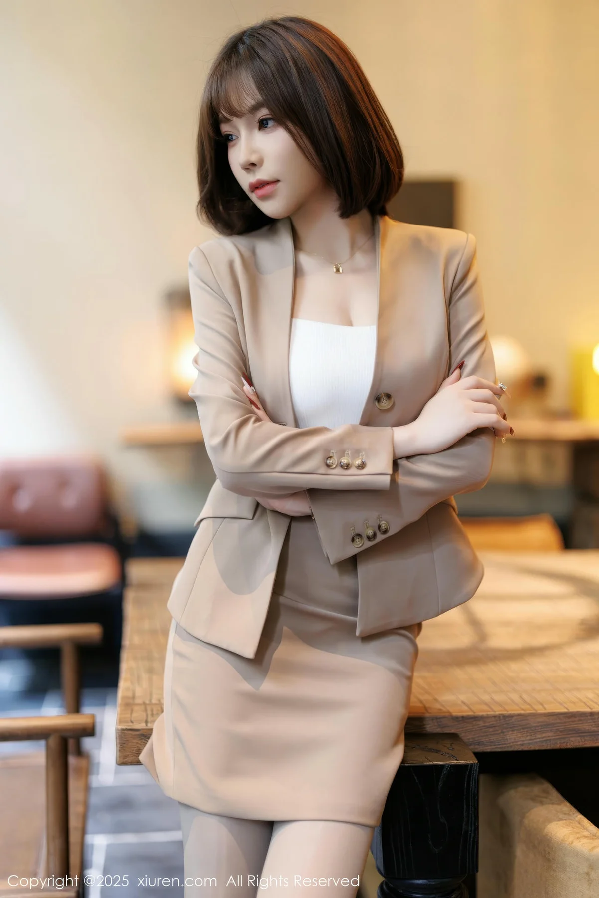 XiuRen 秀人 No.9844 徐莉芝Booty 短发气质美女 - 7