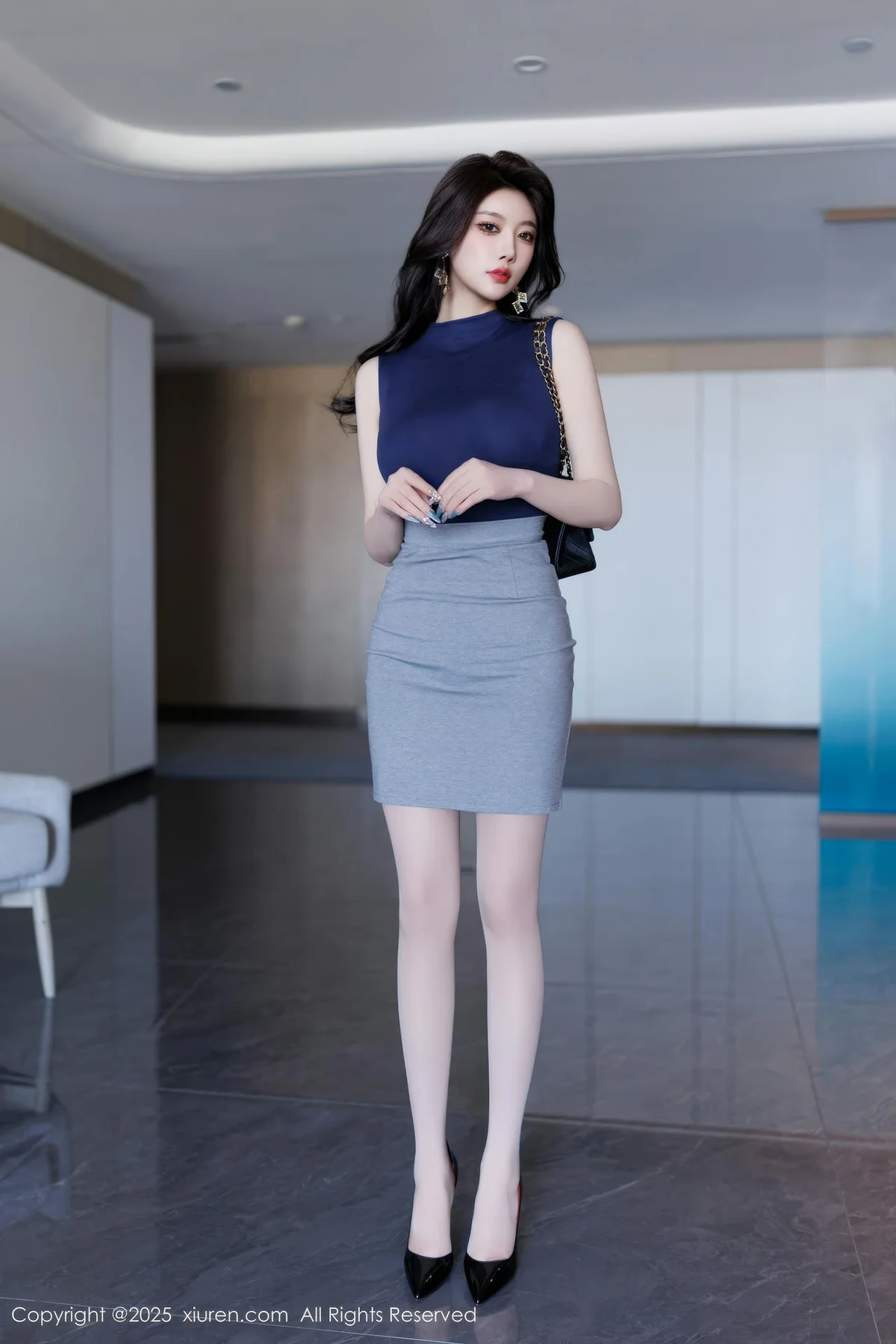 XiuRen 秀人 No.9857 杨晨晨Yome 诱人白色丝袜 - 1