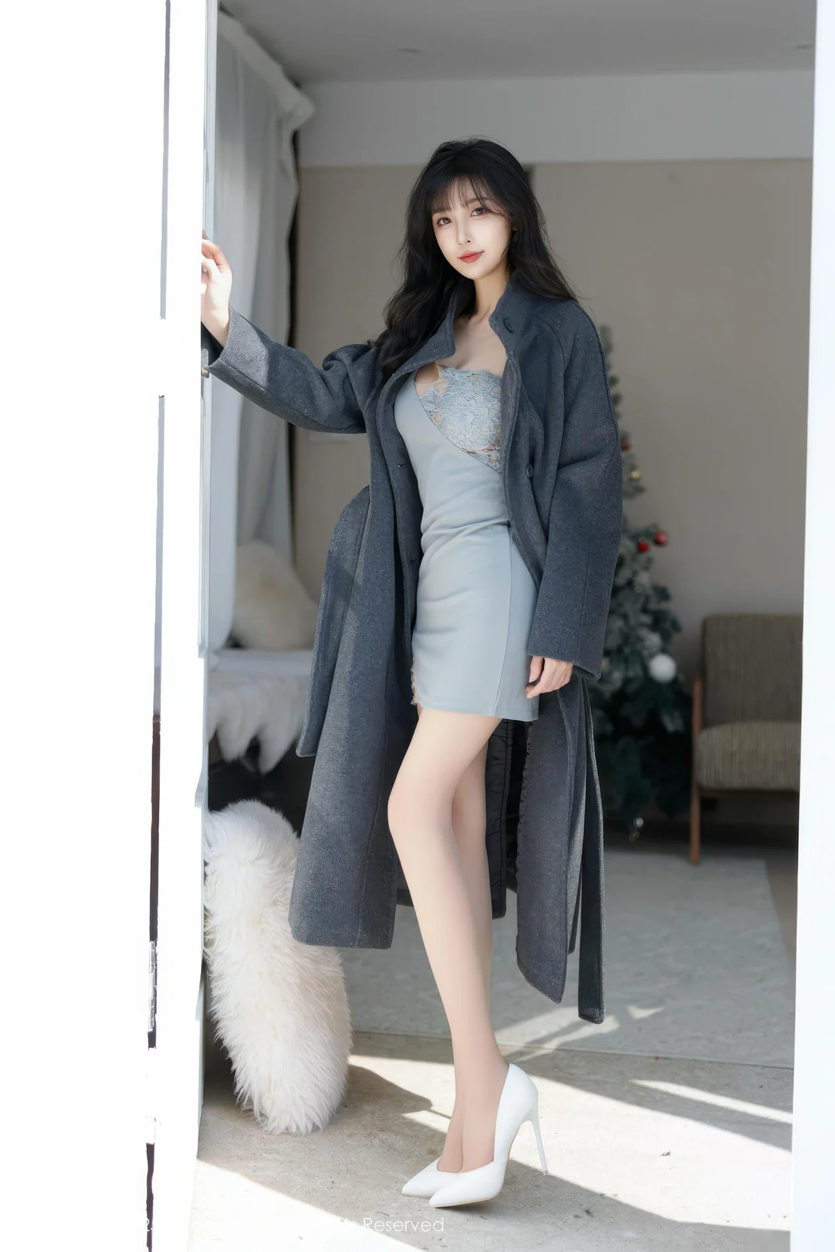 XiuRen 秀人 No.9863 林星阑 白色情趣内衣 - 5