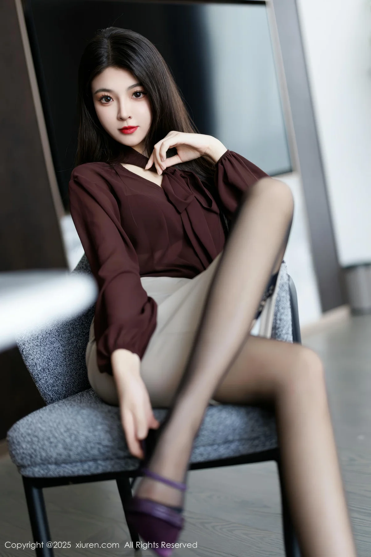 XiuRen 秀人 No.9868 初梦瑶 黑丝ol制服 - 6