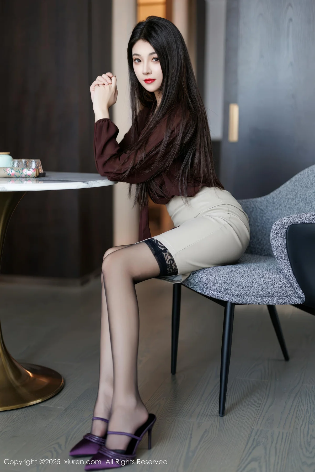 XiuRen 秀人 No.9868 初梦瑶 黑丝ol制服 - 9