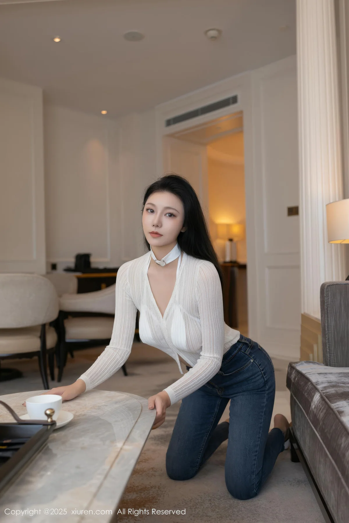 XiuRen 秀人 No.9900 安然anran 白丝内衣白丝美腿 - 8