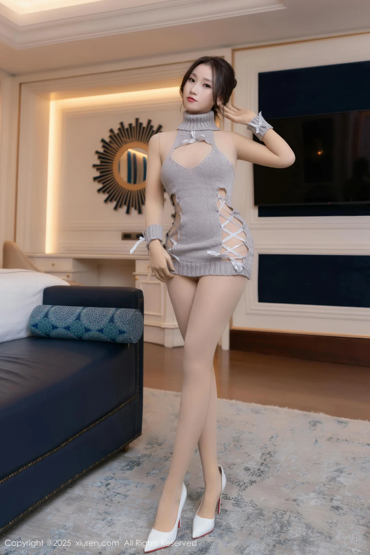 XiuRen 秀人 No.9912 杏子Yada 连体肉丝丝袜 - 9