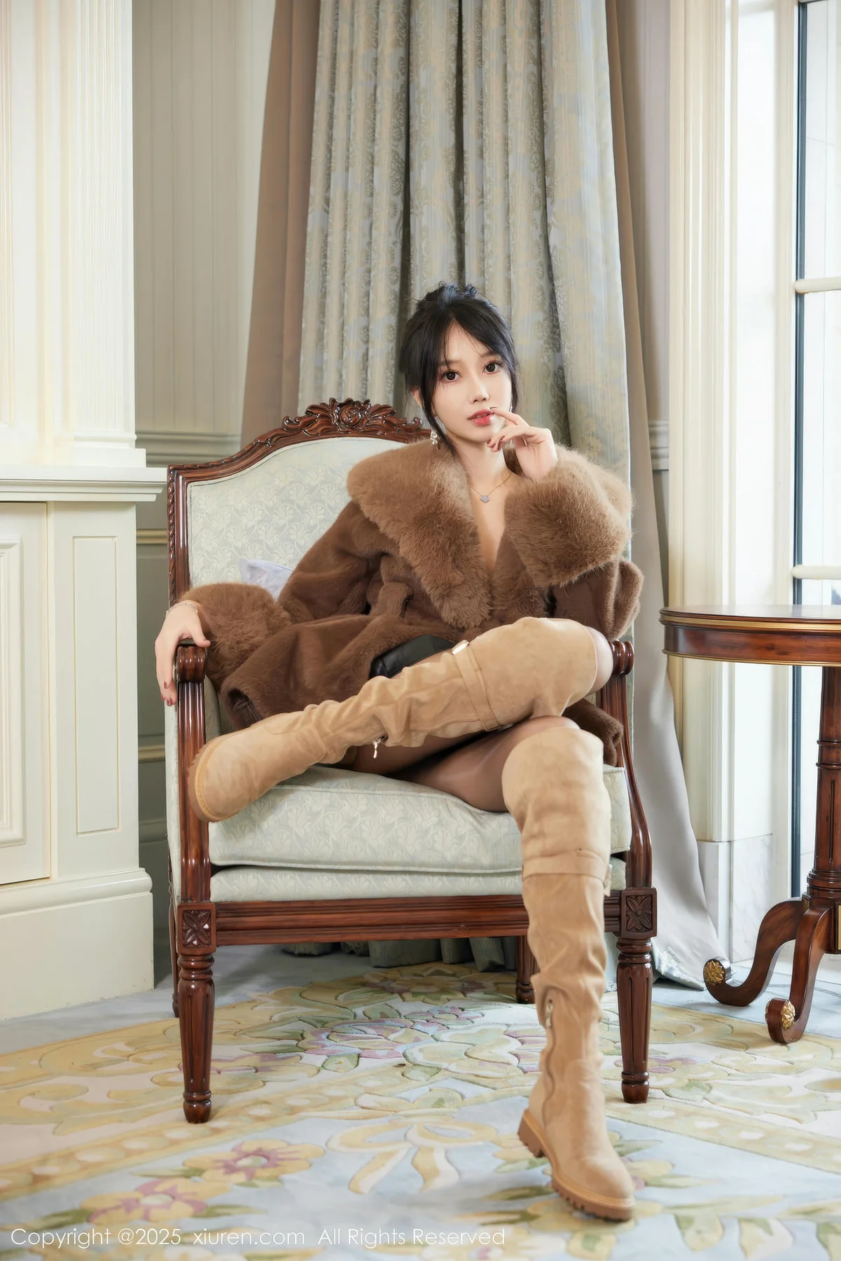 XiuRen 秀人 No.9919 玥儿玥er 乳贴黑丝美腿 - 2