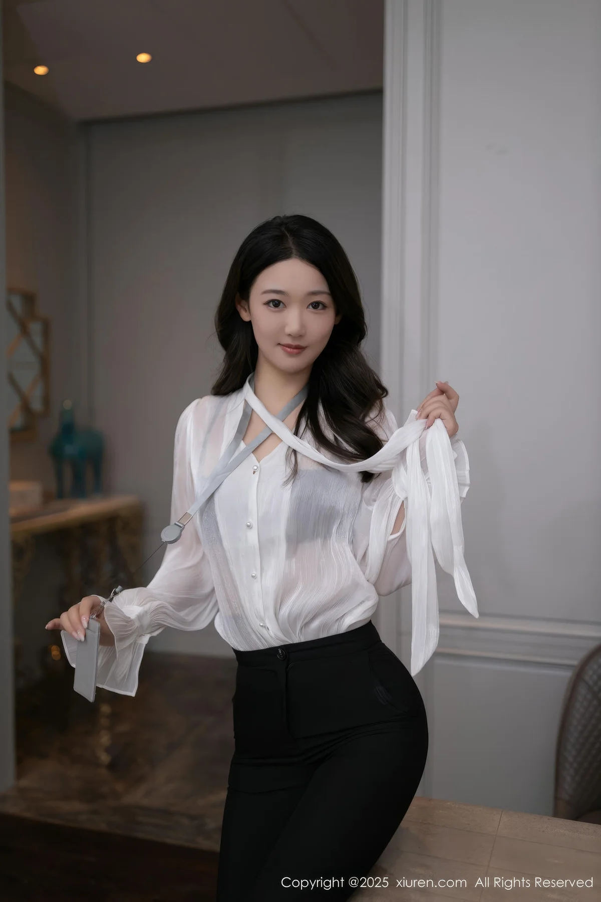 XiuRen 秀人 No.9960 唐安琪 玉体美乳黑丝美腿 - 4