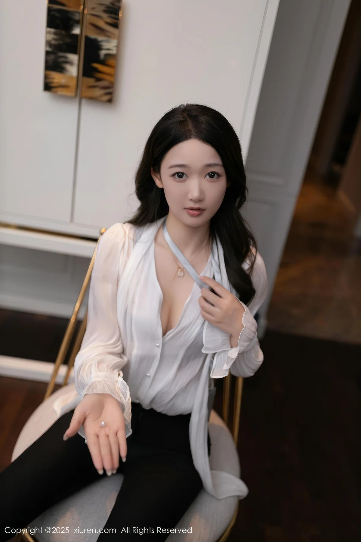 XiuRen 秀人 No.9960 唐安琪 玉体美乳黑丝美腿 - 5
