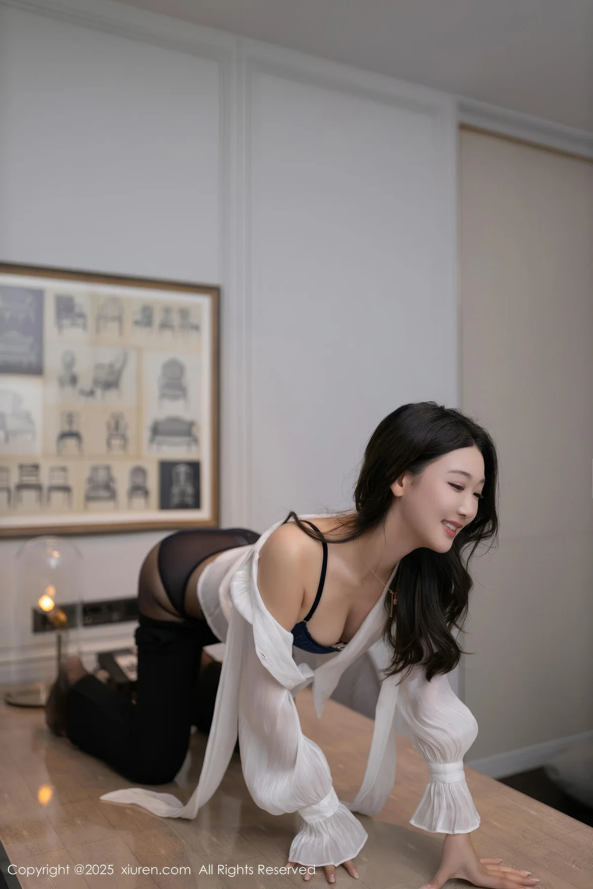 XiuRen 秀人 No.9960 唐安琪 玉体美乳黑丝美腿 - 8