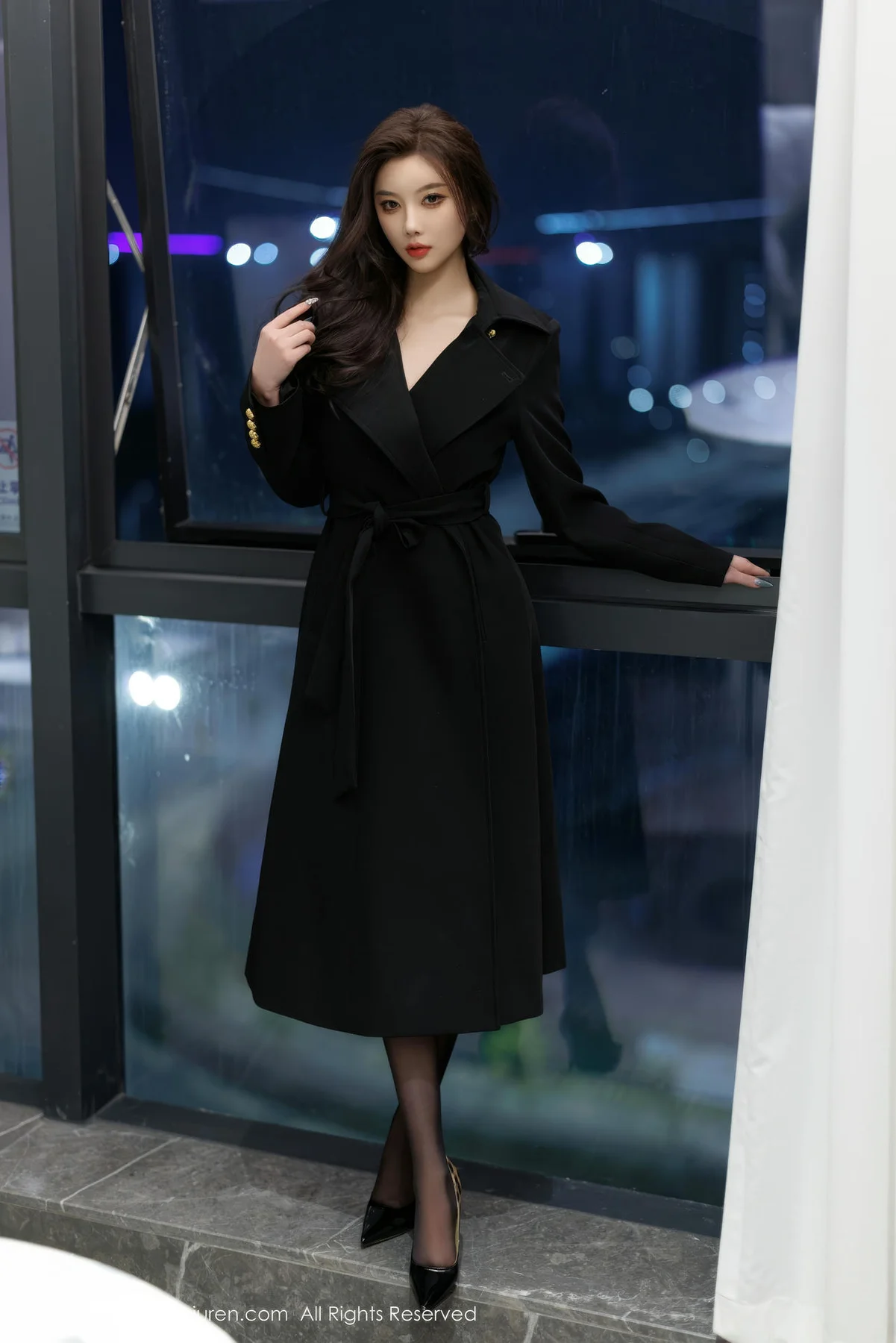 XiuRen 秀人 No.9984 杨晨晨Yome 黑丝连体衣 - 4